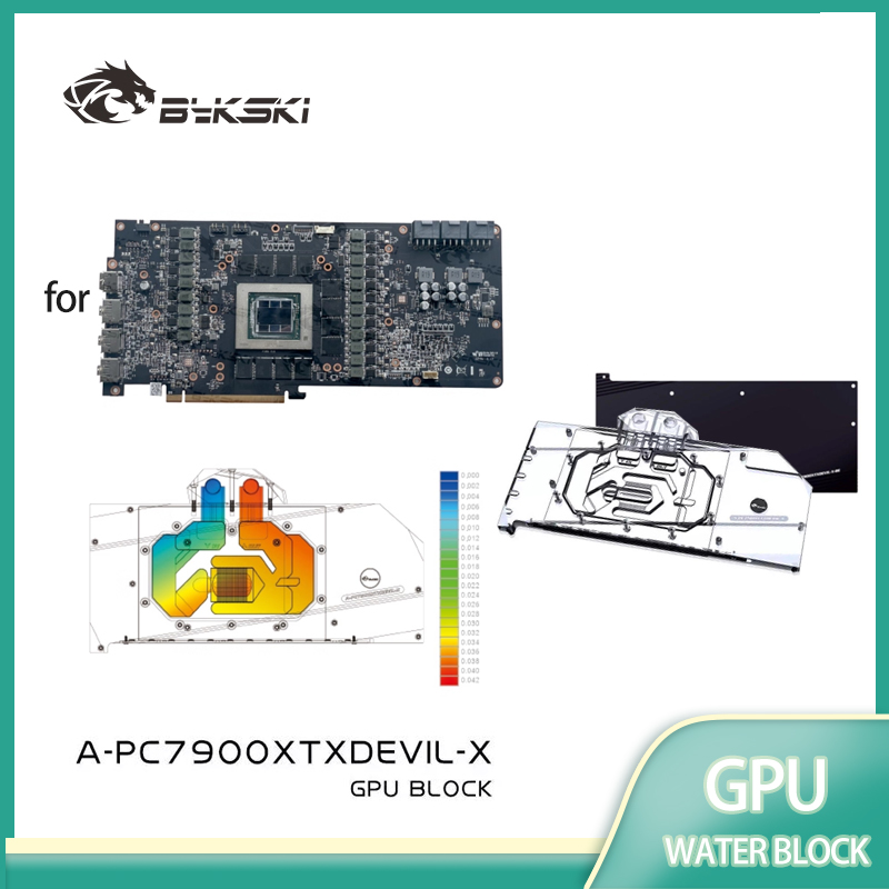 Rx 7900 Xtx 24Gb Video Card - Bykski A-PC7900XTXDEVIL-X GPU Water Block untuk