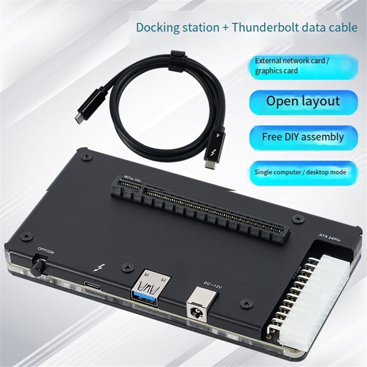Thunderbolt 4 External Gpu Enclosure - ABIU Profesional GPU Eksternal untuk Thunderbolt