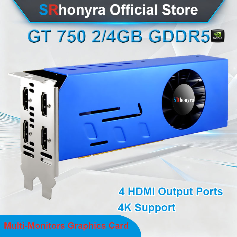 Kartu Grafis SRhonyra GeForce  - 4 Hdmi Multi Monitor Video Card 4K ulasan dan harga