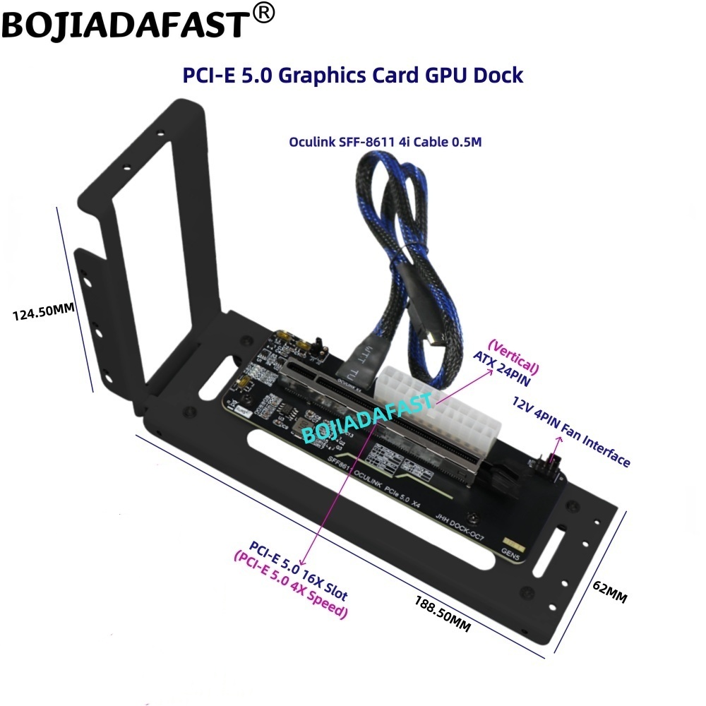 PCI-E 5.0 X4 OCuLink Kartu Gra - Oculink Egpu Dock Graphics Card ulasan dan harga
