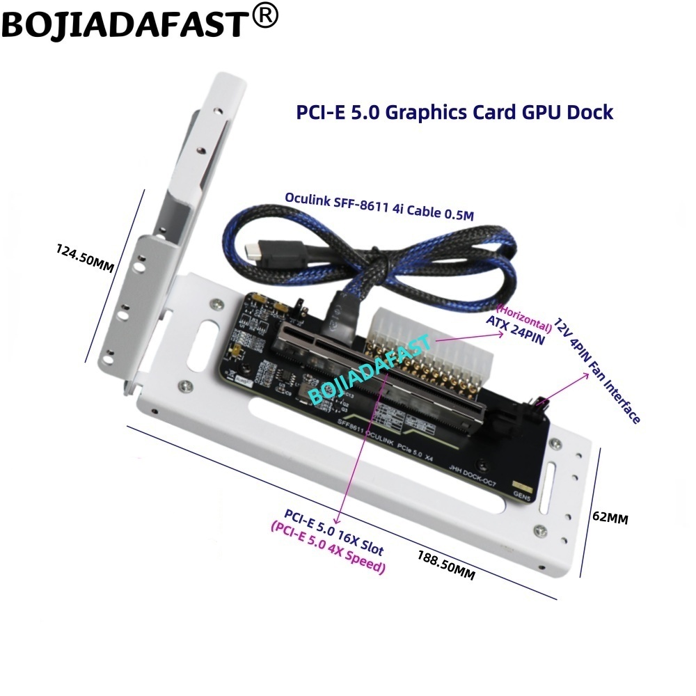 PCI-E 5.0 X4 OCuLink Kartu Gra - Oculink Egpu Dock Graphics Card ulasan dan harga