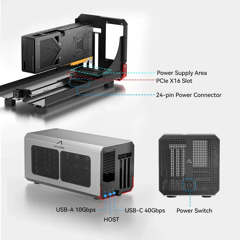 Acasis 40Gbps eGPU Enclosure d - Thunderbolt 4 External Gpu Enclosure ulasan dan harga