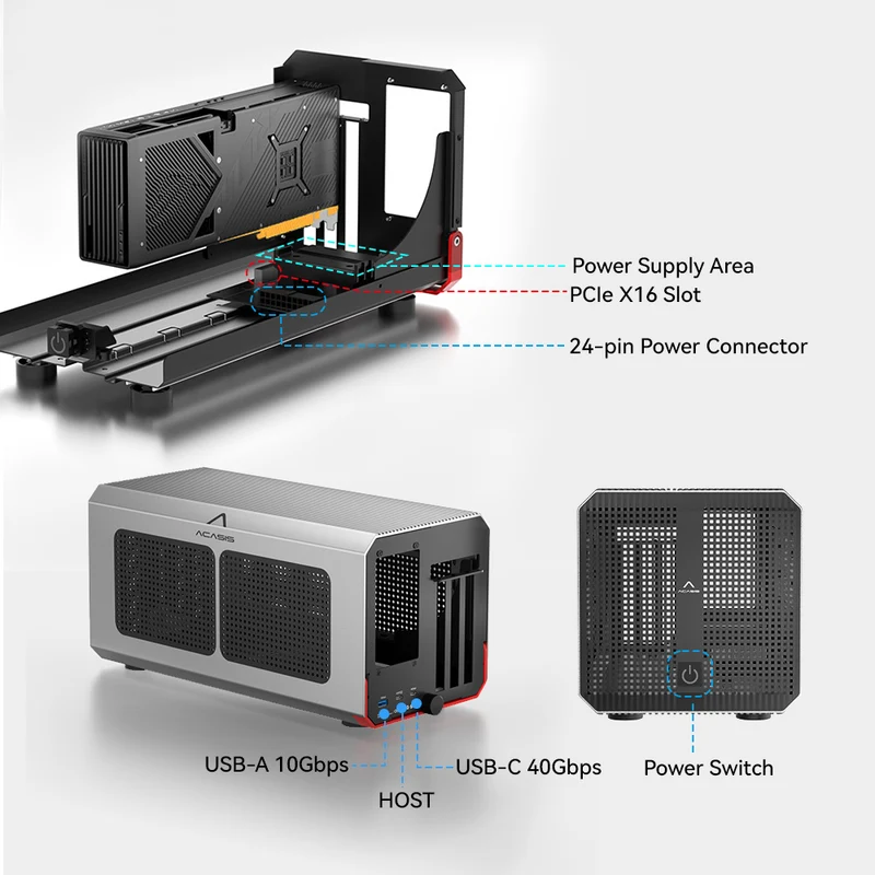 Acasis 40Gbps eGPU Enclosure T - Thunderbolt 4 External Gpu Enclosure ulasan dan harga