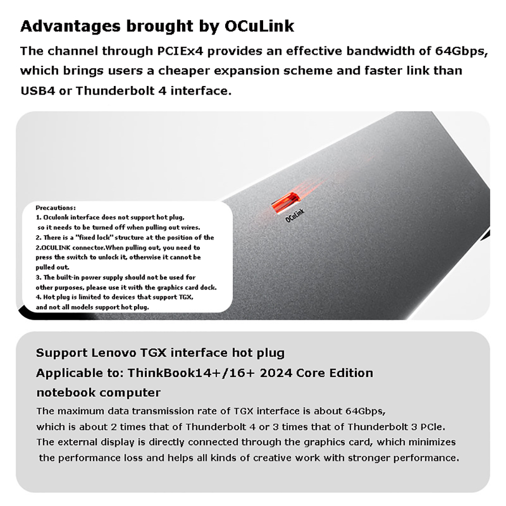 AG02/AG01 EGPU Dock dengan OCu - Oculink Egpu Dock Graphics Card ulasan dan harga