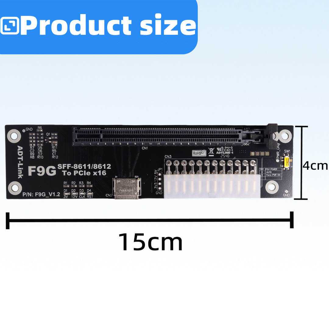 OCuLink SFF-8611 /8612 ke PCIe - Oculink Egpu Dock Graphics Card ulasan dan harga