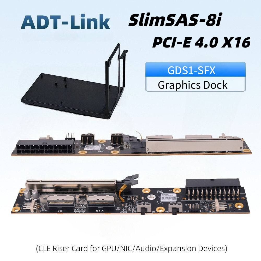 Dual SlimSAS 8i Graphics GPU D - Oculink Egpu Dock Graphics Card ulasan dan harga