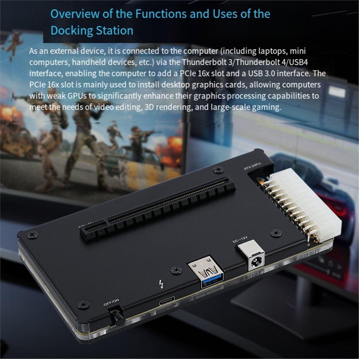 ABIU Profesional GPU Eksternal - Thunderbolt 4 External Gpu Enclosure ulasan dan harga